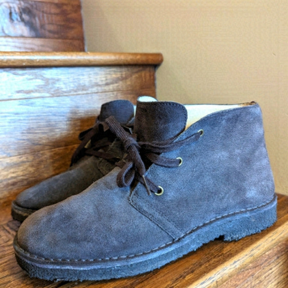 Vintage Lands End desert boot brown suede, gum sole Woman's 7.5/8 Mens 6 - Picture 4 of 12